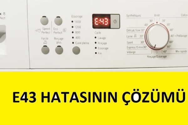 bosch çamaşır makinesi e43 hatasının çözümü