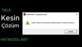 battlefield 1 oyun kurulumunu baştan yapın hatası