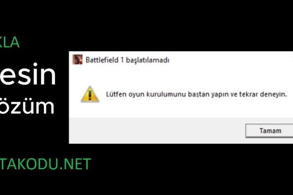 battlefield 1 oyun kurulumunu baştan yapın hatası